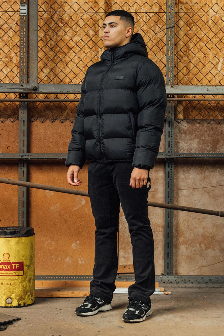 Black Kabru Hooded Puffer Jacket