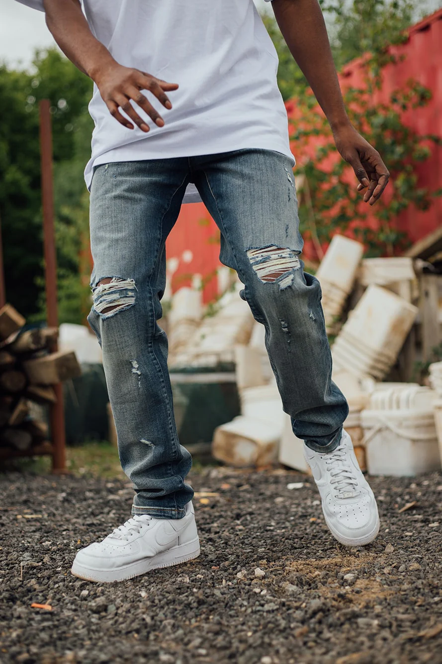 Blue Washed Slim Fit Jeans